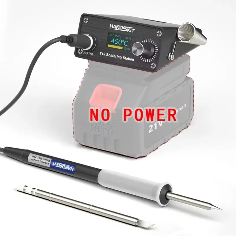 Diy Soldering Station No Electronics - محطة لحام محمولة لاسلكية T12 -