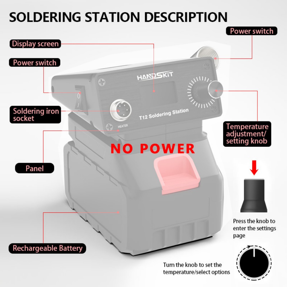 محطة لحام محمولة لاسلكية T12 - - مراجعة Diy Soldering Station No Electronics وسعره