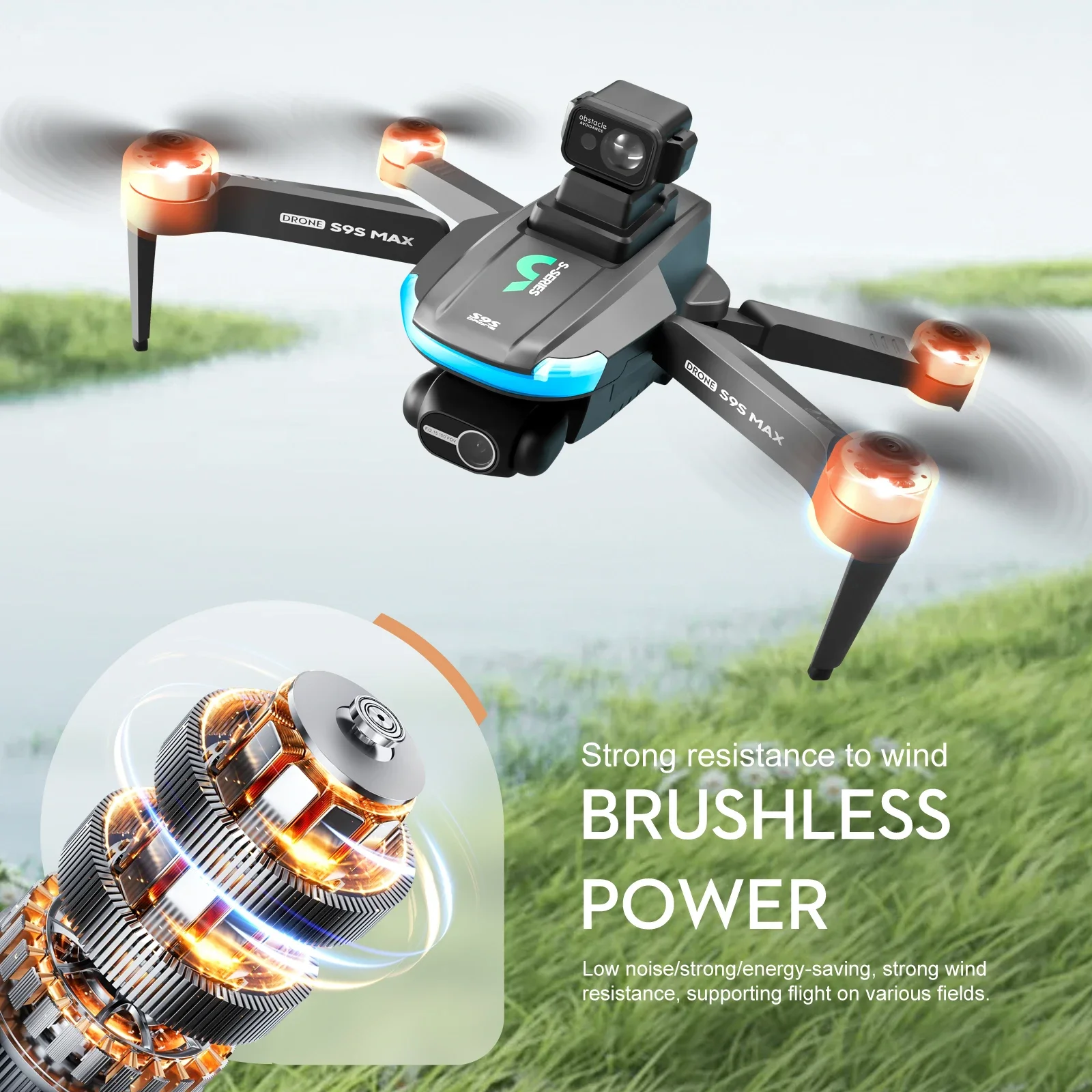 جديد S9S ماكس طائرة صغيرة بدون - مراجعة Diy Rc Electronics وسعره