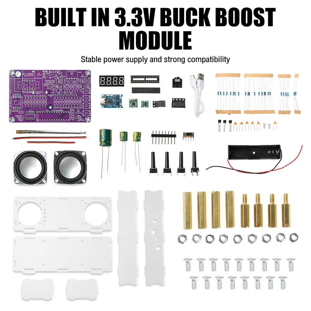 طقم راديو FM ثنائي القناة 87.5 - مراجعة Diy Audio Electronics Projects وسعره