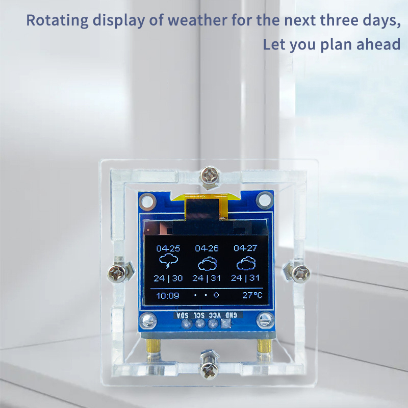 ESP8266 ساعة الطقس الصغيرة WIF - مراجعة Diy Soldering Station No Electronics وسعره