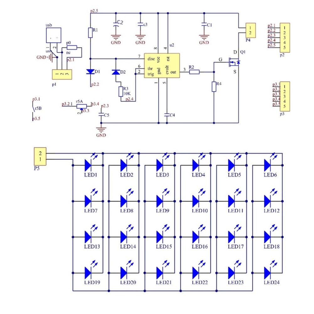 NE555 لمصباح مكتب LED بتقنية P - مراجعة Diy Electronics Table وسعره