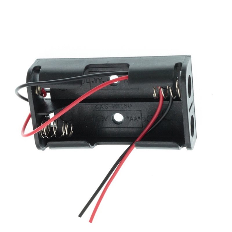 علبة بطاريات 2AA مع أسلاك توصي - مراجعة Diy Electronics Holder وسعره