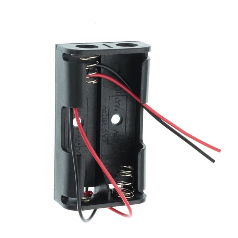علبة بطاريات 2AA مع أسلاك توصي - مراجعة Diy Electronics Holder وسعره