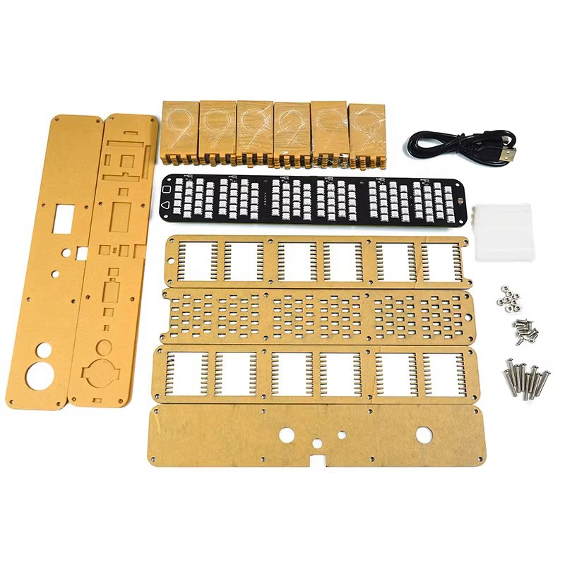 طقم ساعة أنبوبية مضيئة للتركيب - مراجعة Diy Electronics Table وسعره