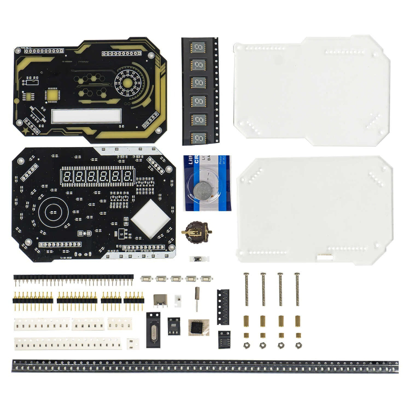 طقم ساعات طاولة رقمية للتركيب  - مراجعة Diy Electronics Table وسعره