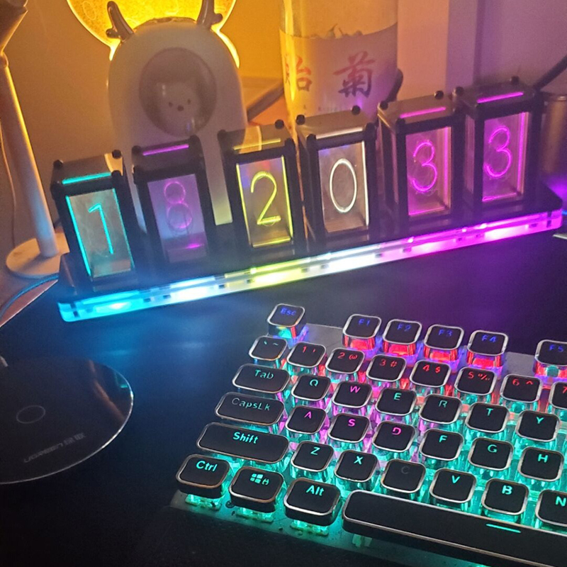 ساعة طاولة رقمية صامتة ليد ، أ - مراجعة Diy Electronics Table وسعره